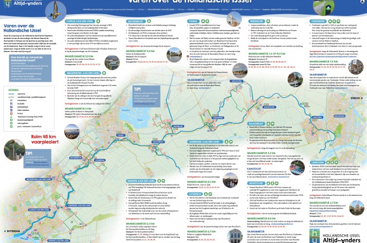 Vaarroute Hollandse IJssel - Kaart